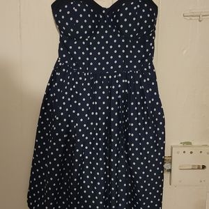 Blue polka dot dress